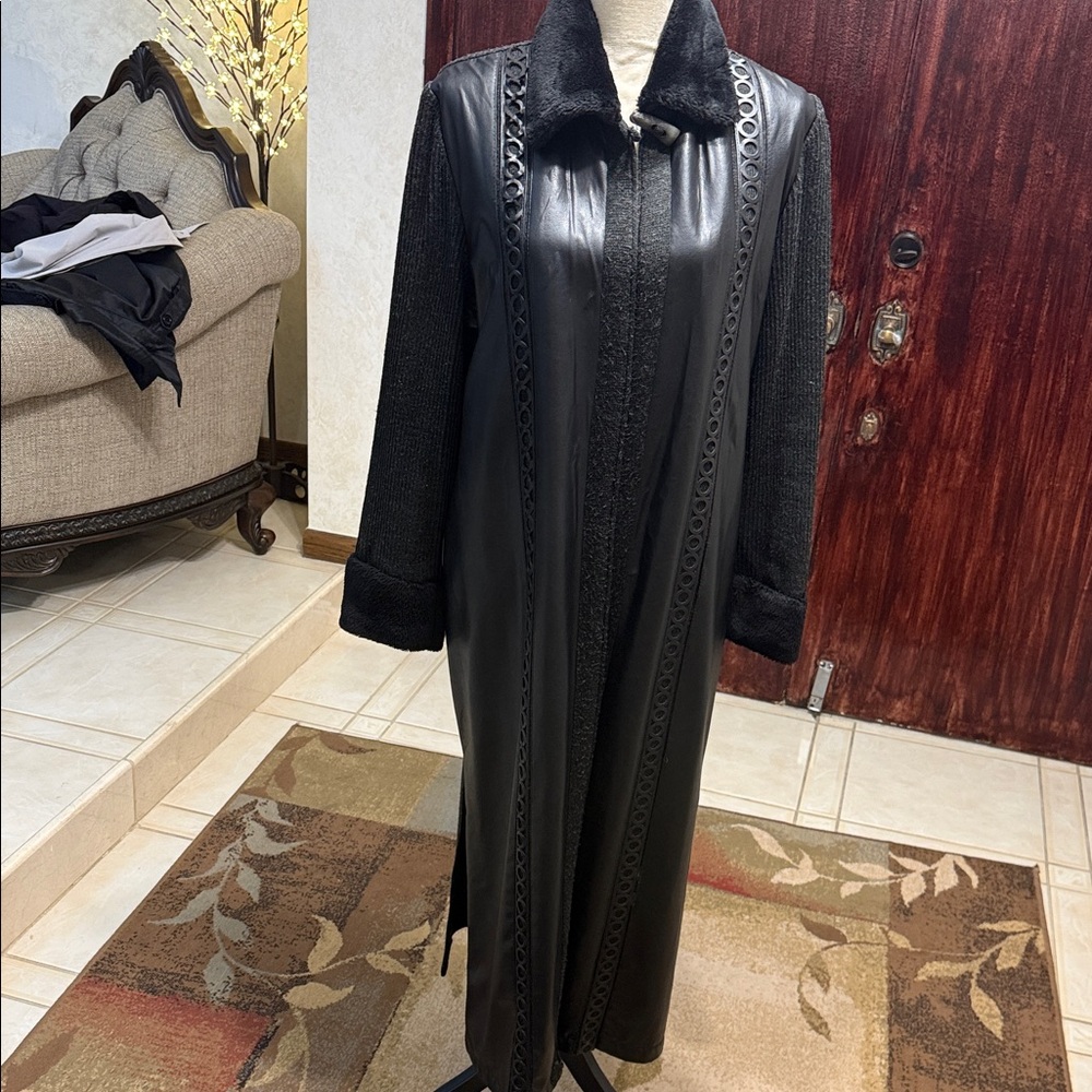 Elegant Black Women's Long Coat